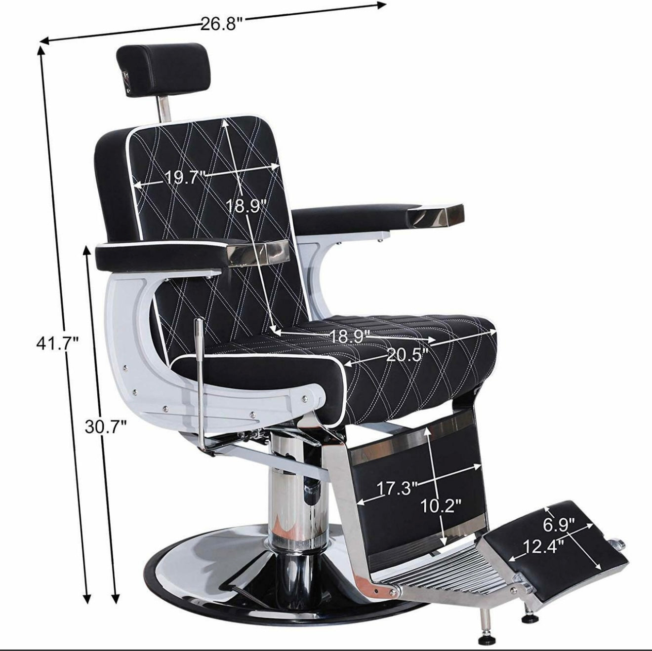 Ambassador Heavy Duty Barber Chair - Black Diamond